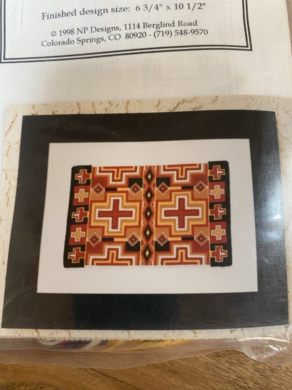 NP Designs 1998 Rugs Of The Southwest Series Germantown III Kit Cross Stitch Kit